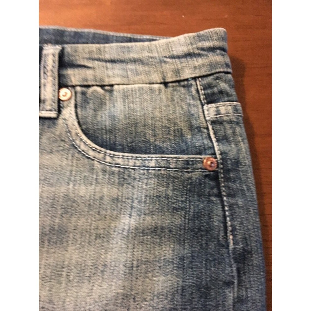 7 For All Mankind Women's Skirt A Pocket Jeweled Mini Skirt Size 27 NWT $178 - Picture 6 of 10